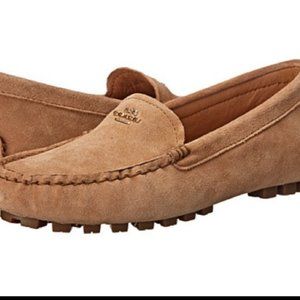Coach Amber Brown Suede Driving Loafer Size 8